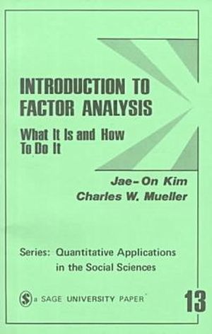 Introduction to Factor Analysis