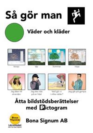 Så gör man, tema väder och kläder, en bok med pictogram