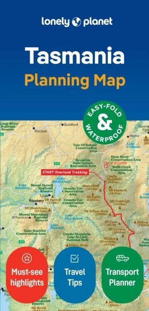 Lonely Planet Tasmania Planning Map | 0:e upplagan