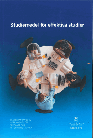 Studiemedel för effektiva studier. SOU 2018:73 : Slutbetänkande från Utredningen om tryggare och effektivare studier (U 2017:06)