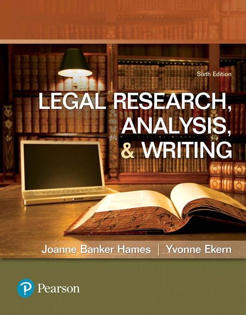 Legal Research, Analysis, and Writing | 6:e upplagan