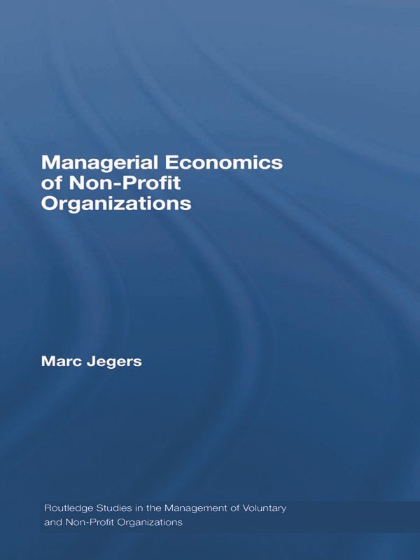 Managerial Economics of Non-Profit Organizations | 1:a upplagan