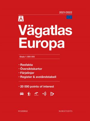 M Vägatlas Europa 2021-2022 : Skala 1:800 000 | 1:a upplagan