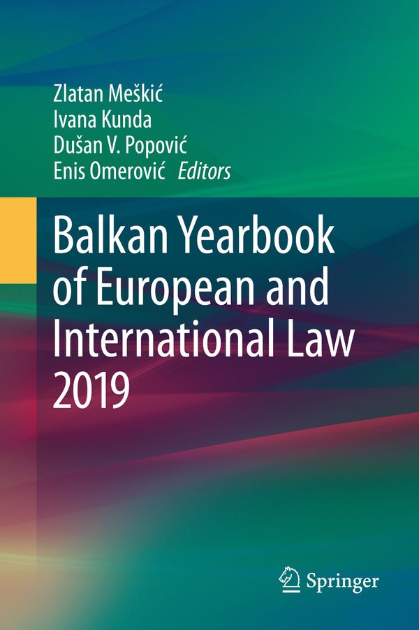 Balkan Yearbook of European and International Law 2019 | 1:a upplagan