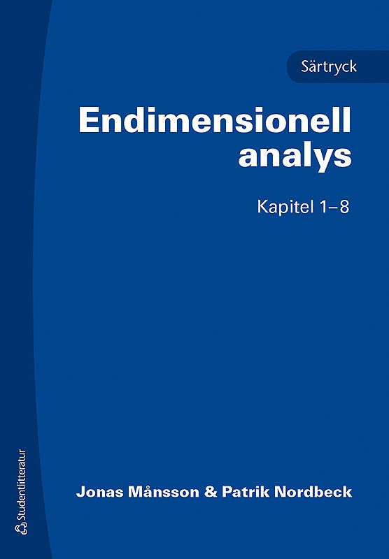 Endimensionell analys : särtryck kap. 1-8 | 1:a upplagan