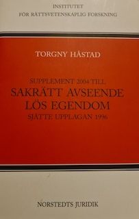 Supplement 2004 till Sakrätt avseende lös egendom, sjätte upplagen 1996