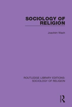 Sociology of Religion | 1:a upplagan