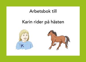 Karin rider på hästen, arbetsbok