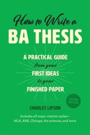 How to Write a Ba Thesis