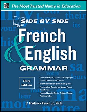 Side-by-side french and english grammar