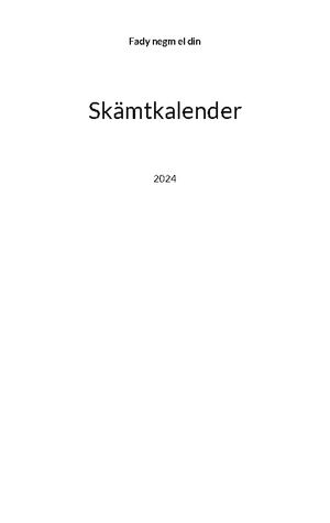 Skämtkalender : 2024 | 1:a upplagan