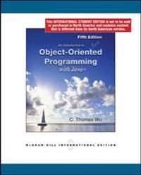 Introduction to object-oriented programming with java (intl ed) | 5:e upplagan