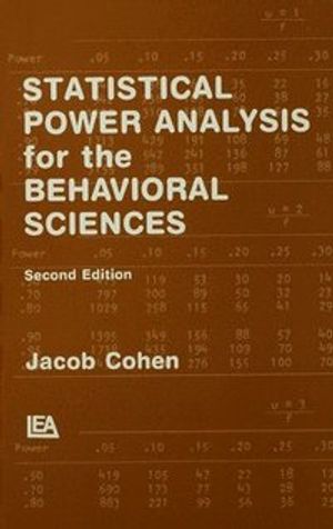 Statistical power analysis for the behavioral sciences