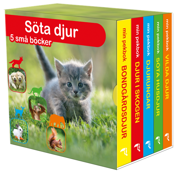 Söta djur: fem små böcker | 1:a upplagan