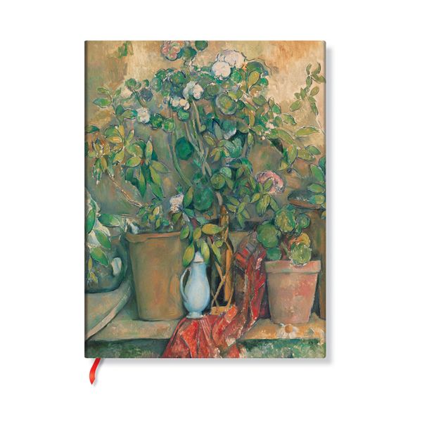 Cezanne’s Terracotta Pots and Flowers Ultra Unlined Hardback Journal (Elastic Band Closure) | 0:e upplagan