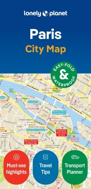 Lonely Planet Paris City Map | 0:e upplagan