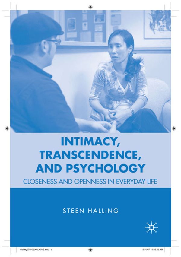 Intimacy, Transcendence, and Psychology | 1:a upplagan