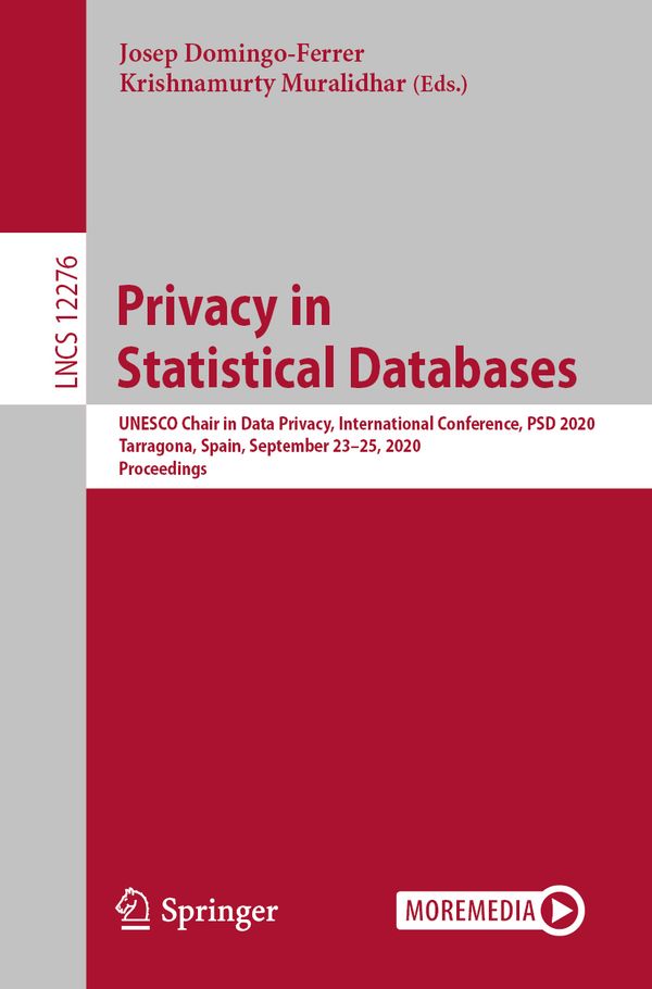 Privacy in Statistical Databases | 1:a upplagan