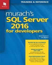 Murach's SQL Server 2016 for Developers | 0:e upplagan