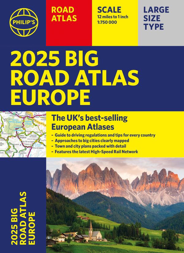2025 Philip's Big Road Atlas of Europe | 0:e upplagan