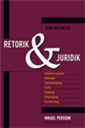 Retorik och juridik : teori och metod | 1:a upplagan