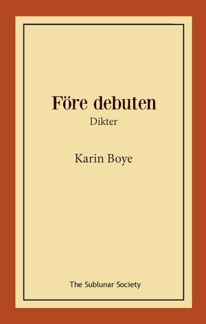 Före debuten : Dikter