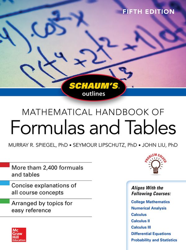 Schaum's Outline of Mathematical Handbook of Formulas and Tables | 0:e upplagan