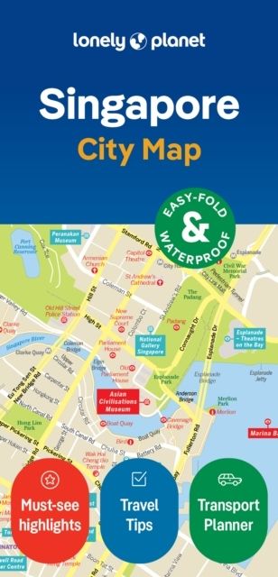 Lonely Planet Singapore City Map | 0:e upplagan