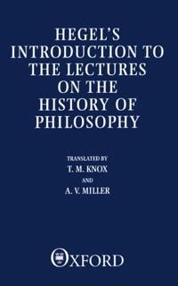 Introduction to the Lectures on the History of Philosophy | 0:e upplagan
