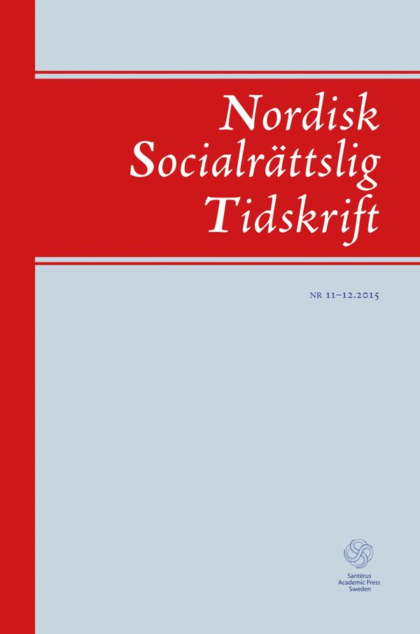 Nordisk socialrättslig tidskrift 11-12 (2015) | 0:e upplagan