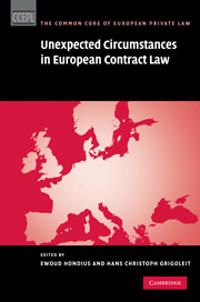 Unexpected Circumstances in European Contract Law | 0:e upplagan
