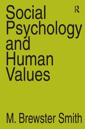 Social Psychology and Human Values | 1:a upplagan