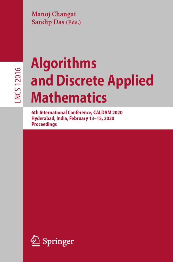 Algorithms and Discrete Applied Mathematics | 1:a upplagan