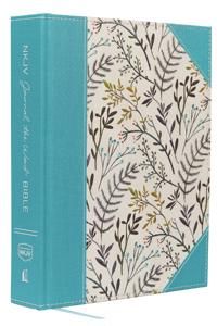 Nkjv, journal the word bible, large print, cloth over board, blue floral, r | 0:e upplagan