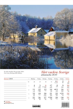 Vårt vackra Sverige almanacka 2010