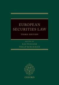 European Securities Law | 0:e upplagan