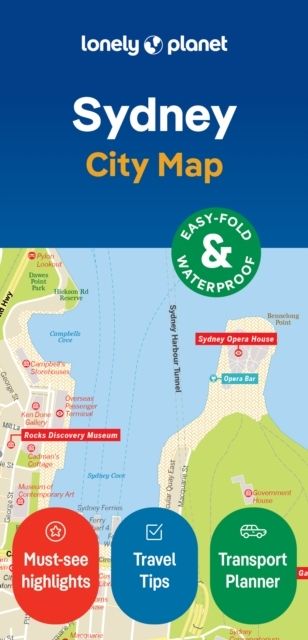 Lonely Planet Sydney City Map | 0:e upplagan