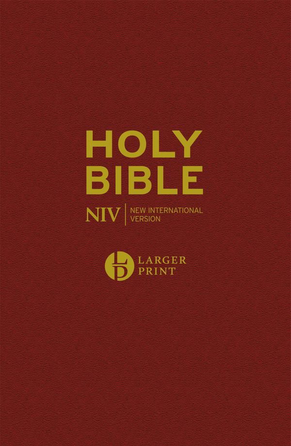 NIV Larger Print Burgundy Hardback Bible | 0:e upplagan