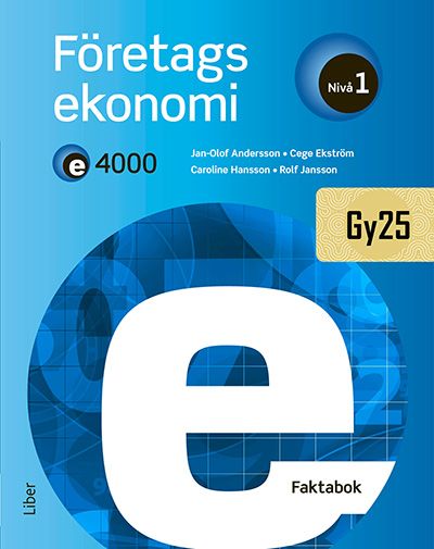 E4000 Företagsekonomi nivå 1 Faktabok | 1:a upplagan