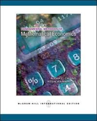 Fundamental Methods of Mathematical Economics.