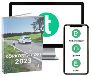 Körkortsboken Körkortsteori 2023 (bok + digitalt teoripaket med körkortsfrågor, övningar, ljudbok & ebok) | 1:a upplagan