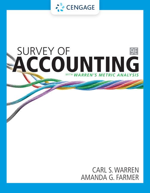 Survey of Accounting | 9:e upplagan