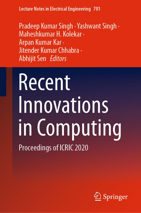 Recent Innovations in Computing | 1:a upplagan