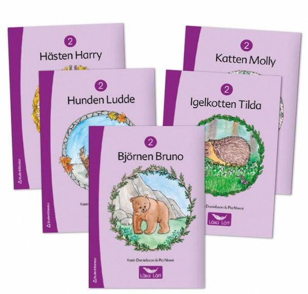 Läsa Lätt 2, fem olika böcker | 1:a upplagan