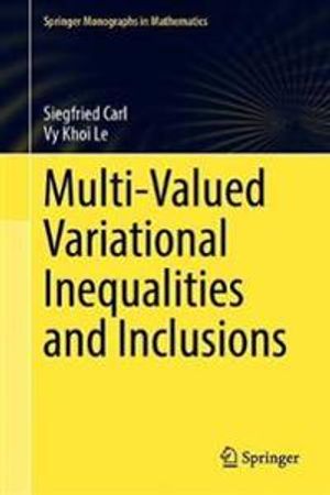 Multi-Valued Variational Inequalities and Inclusions | 1:a upplagan