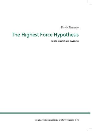 The Highest Force Hypothesis | 0:e upplagan