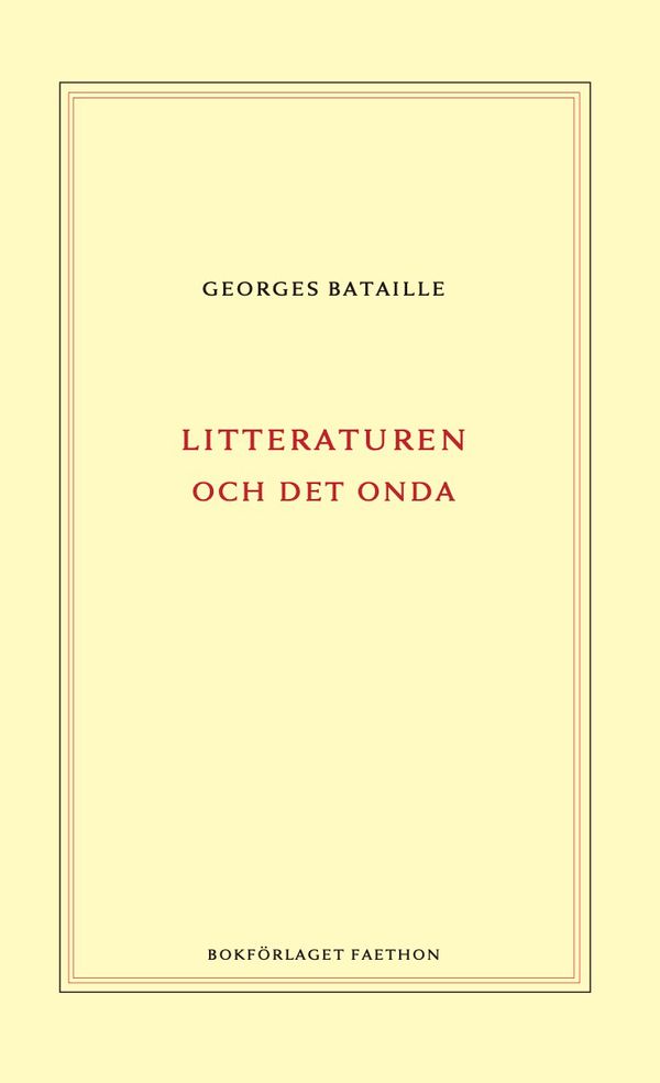 Litteraturen och det onda | 0:e upplagan
