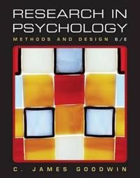 Research In Psychology: Methods and Design | 6:e upplagan