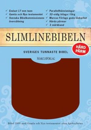 Slimline Bibeln röd konstskinn utan apokryferna | 1:a upplagan