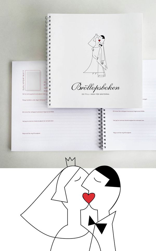 Bröllopsboken : en fyll-i-bok för gästerna | 3:e upplagan